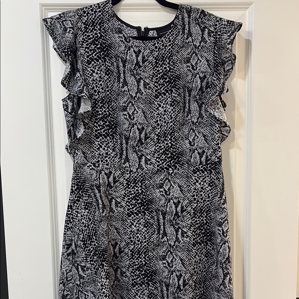 Who What Wear Monochrome Snake Print Mini Dress